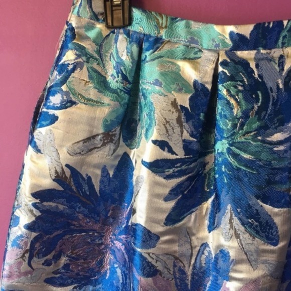 NWTNEW WITH TAGS KIIND METALLIC‎ FLORAL SKIRT BUBBLE SKATER SZ 14 - Picture 12 of 12